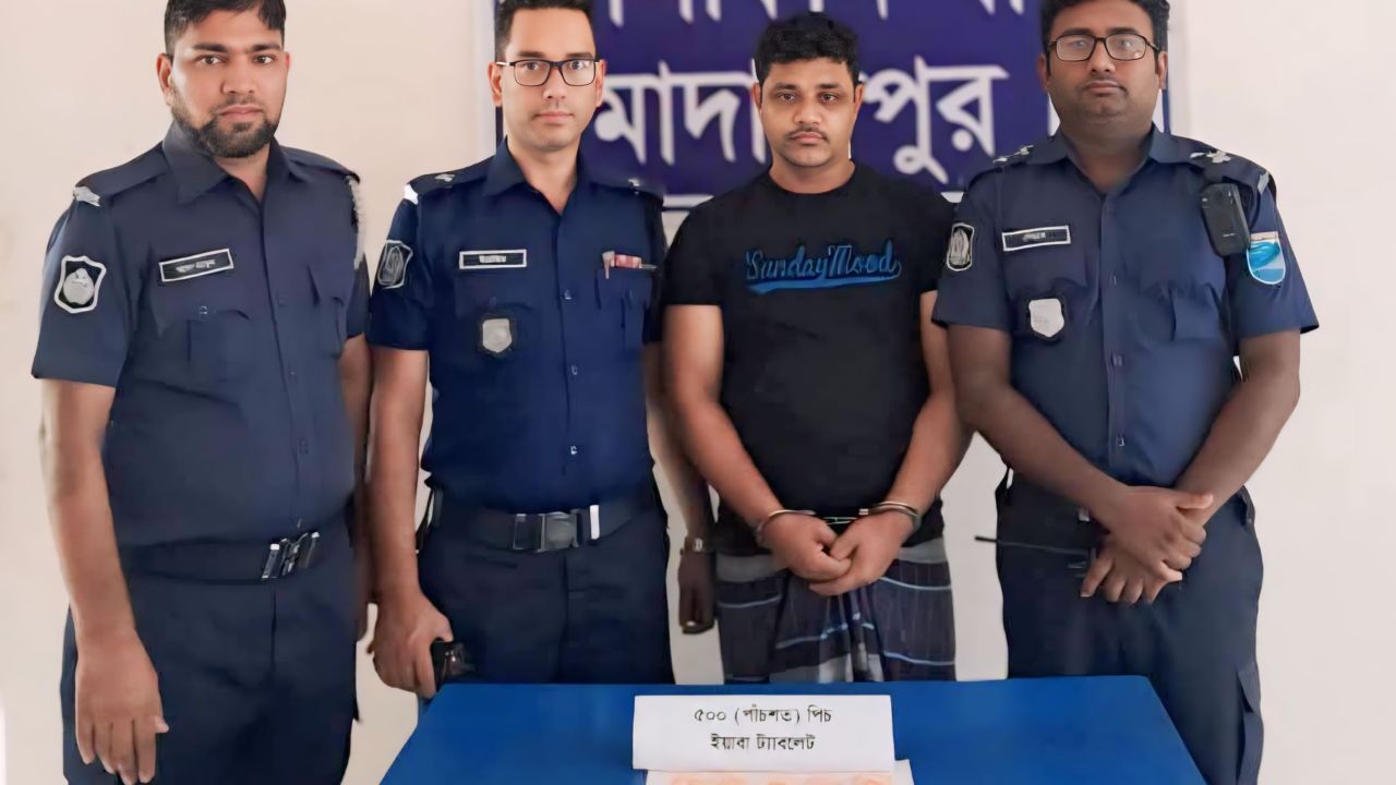 ৫০০ পিস ইয়াবাসহ মাদারীপুরে মাদক কারবারি গ্রেফতার