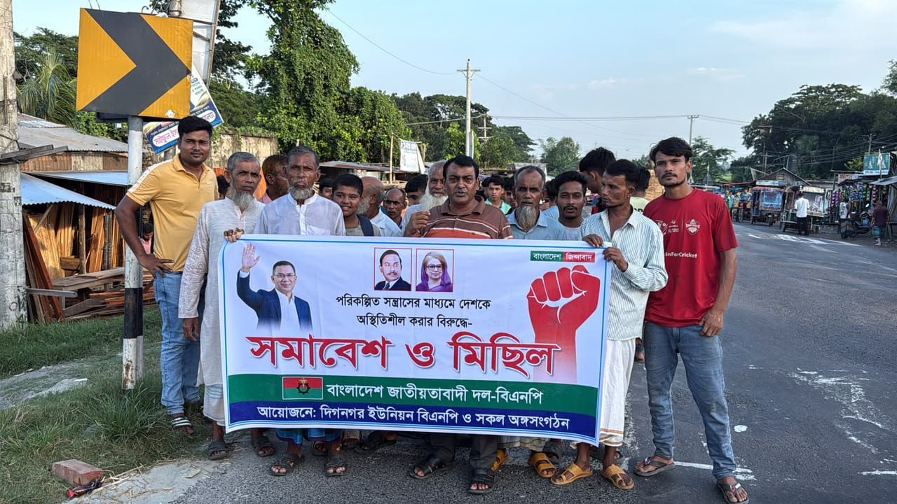 মুকসুদপুরে বিএনপির বিক্ষোভ মিছিল
