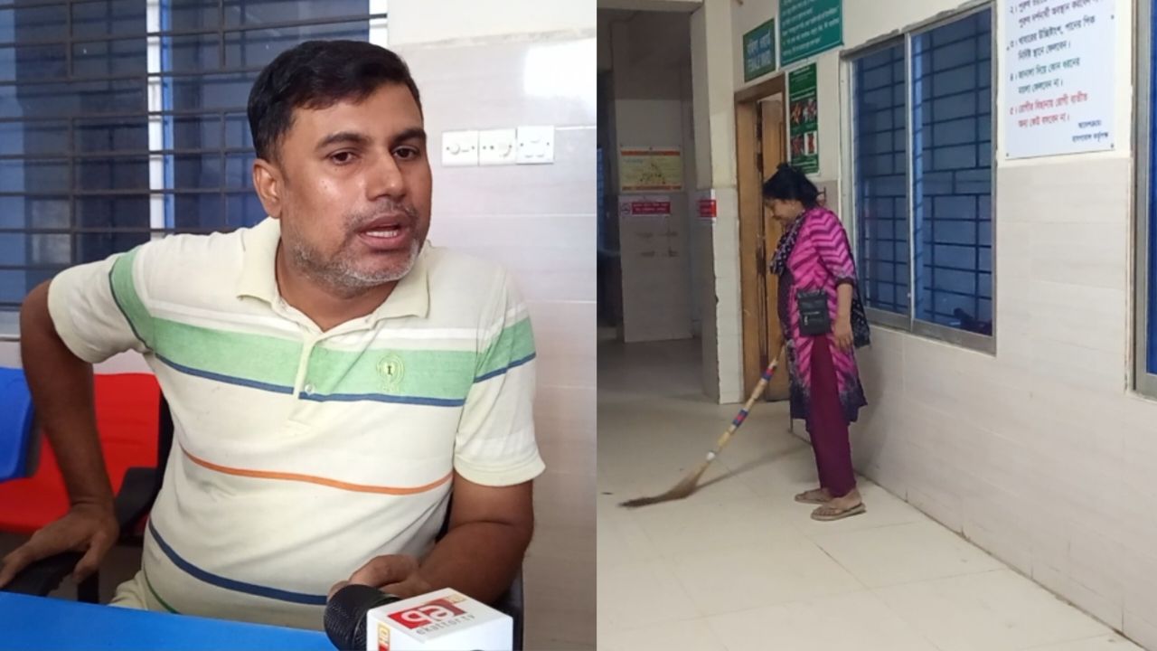 কাজ না করেই দেড় বছর বেতন নিচ্ছেন কাশিয়ানী উপজেলা স্বাস্থ্য কমপ্লেক্সে ক্লিনার সাগর 