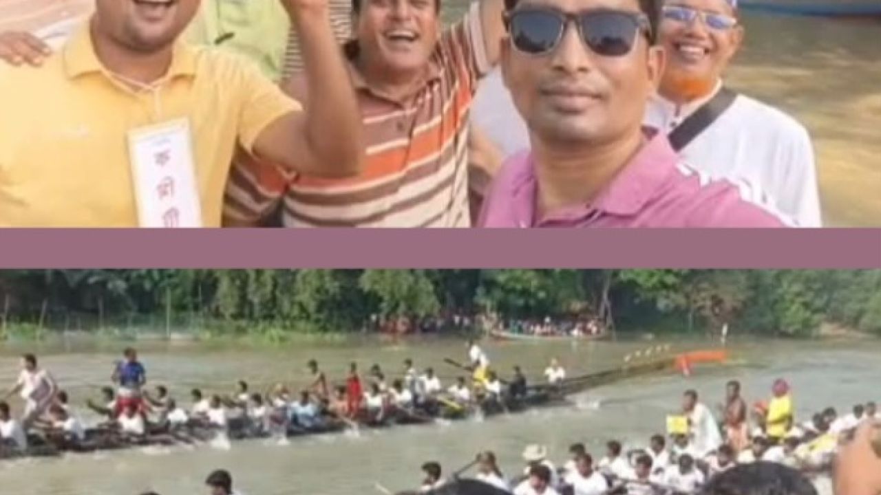 মুকসুদপুরে কুমার নদীতে ঐতিহ্যবাহী নৌকাবাইচ অনুষ্ঠিত 